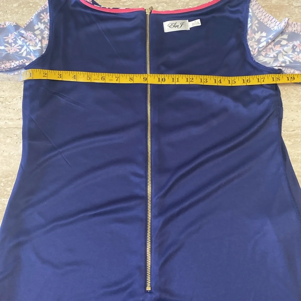 NWT Eliza J. Posted k, blue& white dress, see measurements in photos. - Picture 8 of 15